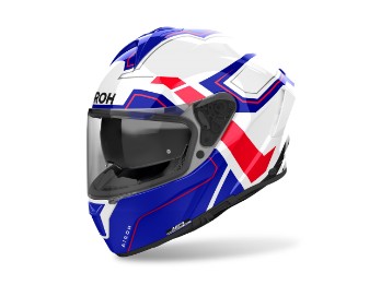 Spark 2 Dart Motorradhelm (Weiß/Blau/Rot)