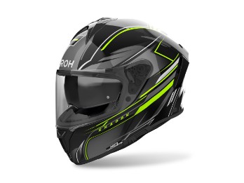 Spark 2 Shadow Motorradhelm (Schwarz/Grau/Fluogelb)