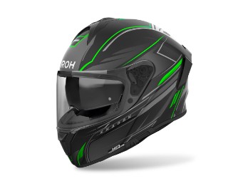 Spark 2 Shadow Motorradhelm (Schwarzmatt/Grau/Grün)