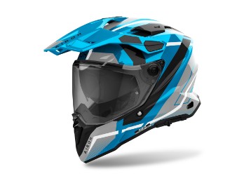 Commander 2 Mavick Motorradhelm (Blau/Grau/Weiß)