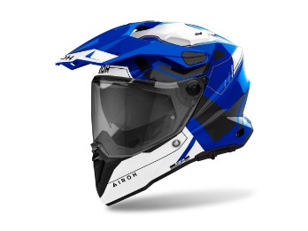 Commander 2 Reveal Motorradhelm (Blau/Weiß/Schwarz)