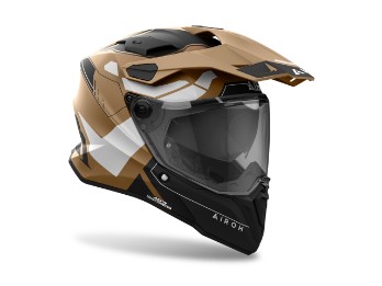 Airoh Commander 2 Reveal Motorradhelm (Braunmatt/Schwarz/Weiß)