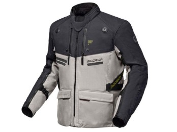 Atlaz Motorradjacke Herren (hellgrau / schwarz)