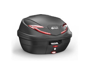 B360N2 Monolock Topcase mit Platte (schwarz/aluminium/rot)
