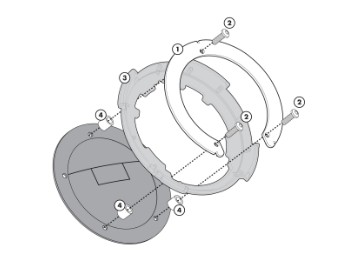 Easy Lock Tankring / Tankadapter BF05 Cagiva/MV Agusta/Yamaha