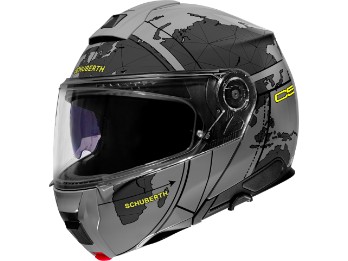 C5 ECE Globe Grey Motorradhelm (grau/schwarz)