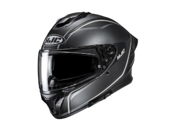 C71 Quez Integralhelm (Schwarzmatt/Silber)