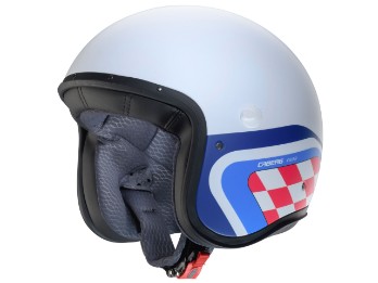 Freeride X Daytona Motorradhelm (Weißmatt/Blau/Rot)