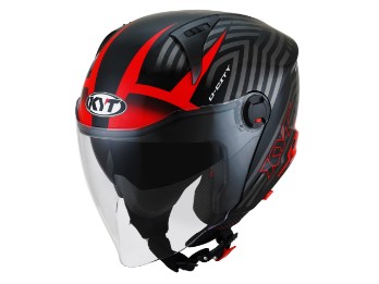 D-City Lucent E06 Motorradhelm (Schwarz/Rot)