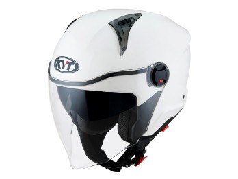 D-City Plain White E06 Motorradhelm (Weiß)