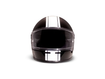 Rivale Racing Motorradhelm (Schwarz/Weiß)