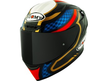 TX-Pro Emblem E06 Motorradhelm (Schwarz/Gold/Blau/Rot)