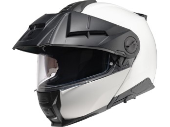 E2 Glossy White Adventure Klapphelm (weiß)