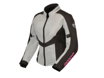 Emma Air Motorradjacke Damen (hellgrau/schwarz)