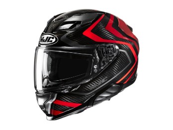 F71 Carbon Nevio MC1 Motorradhelm (Carbon/Schwarz/Rot)