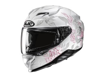 F71 Eliz MC8 Motorradhelm (Weiß/Silber/Pink)