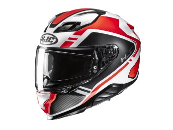 F71 Tozz MC6HSF Motorradhelm (Weißmatt/Orange/Schwarz)