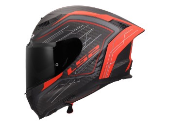 FF807 Dragon Subic Motorradhelm (Schwarzmatt/Rot)