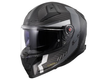 FF811 Vector II Carbon Grid Motorradhelm (Schwarzmatt/Carbon/Grau)