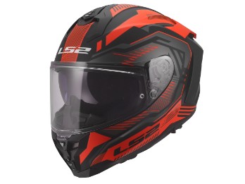 FF817 Challenger II Dravik Motorradhelm (Schwarzmatt/Rot)