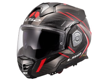 FF901 Advant X Carbon Future II Motorradhelm (Schwarz/Rot/Carbon)