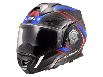 FF901 Advant X Carbon Future II Motorradhelm (Blau/Weiß/Rot/Carbon)