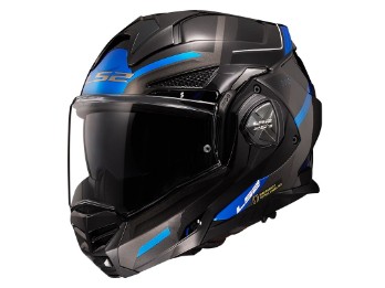 FF901 Advant X Spectrum Klapphelm (schwarzmatt/grau/blau)
