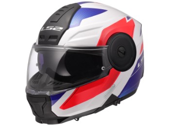 FF902 Scope II Duria Motorradhelm (Weiß/Blau/Rot)