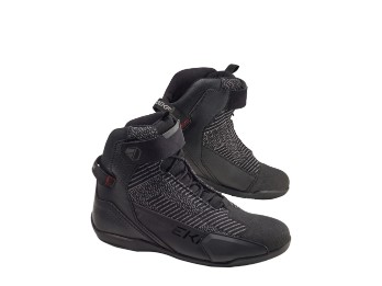 Flyne Motorradstiefel (Schwarz/Grau)
