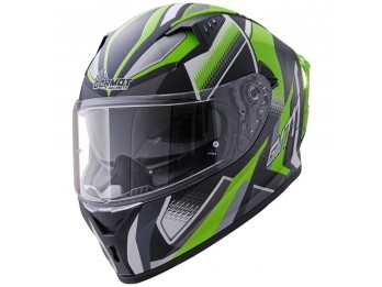 GM 711 Integralhelm (Schwarzmatt/Grün)