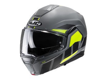 i100 Beis MC3HSF Klapphelm (graumatt/gelb/schwarz)