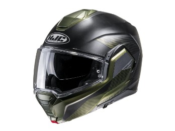 i100 Beston Klapphelm (schwarzmatt/khaki)