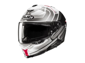 i71 Viz MC1SF Motorradhelm (Grau/Weiß/Rot)
