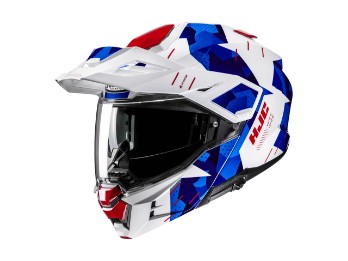 i80 Roki MC21 Motorradhelm (Weiß/Blau/Rot)