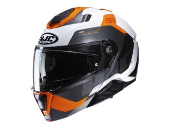 i91 Carst MC7 Klapphelm (Grau/Weiß/Orange)