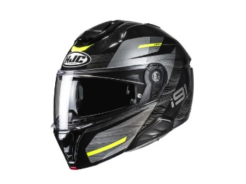 i91 Dusk Motorradhelm (Schwarz/Grau/Neongelb)