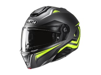 i91 Tricus MC3HSF Motorradhelm (Schwarzmatt/Fluogelb)