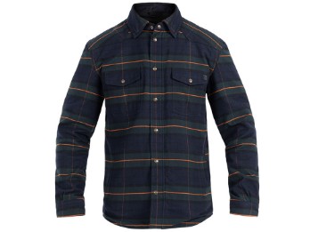 Motoshirt Vintage Motorradhemd Herren (grün/dunkelbau)