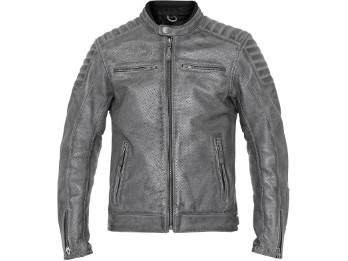 Storm Motorrad Lederjacke Herren (dunkelgrau)