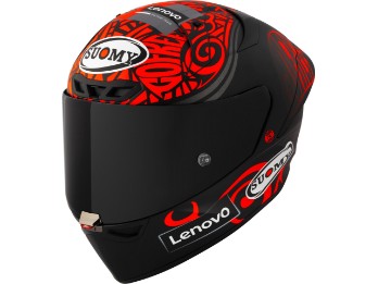 Suomy S1-XR GP Bagnaia Replica 2024 Motorradhelm (Schwarzmatt/Rot)