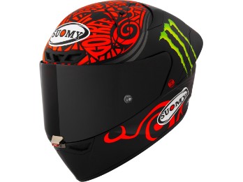 S1-XR GP Bagnaia Monster Replica 2024 Motorradhelm (Schwarzmatt/Rot)