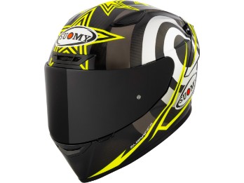 TX-Pro Neil Hodgson Replica Motorradhelm (Schwarz/Weiß/Neongelb)