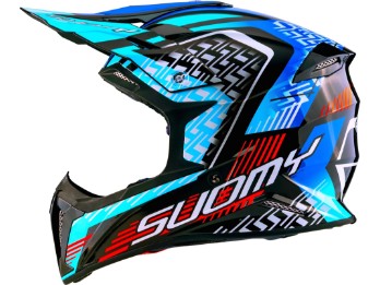 X-Wing Motley Motorradhelm (Blau/Schwarz/Weiß)