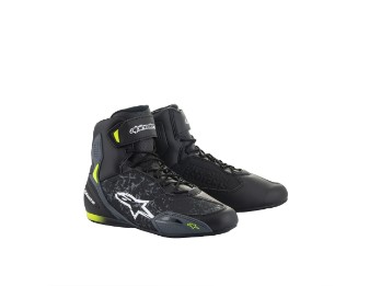 Faster 3 Motorradschuhe (Schwarz/Fluogelb)