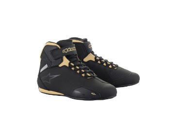 Stella Sektor Damen Motorradschuhe (Schwarz/Champagner)