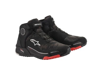 CR-X Drystar Motorradschuh(Schwarz/Camo/Rot)