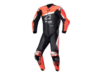GP Plus V4 1tlg. Motorradlederkombi Herren (schwarz/rot/weiß)