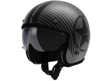 OF601 BOB II Carbon Star Jethelm (schwarz)
