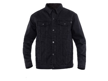 Maverick Black Raw Motorradjacke (Schwarz)