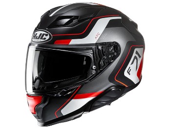 F71 Arcan MC1SF Integralhelm (Schwarz/Weiß/Grau/Rot)